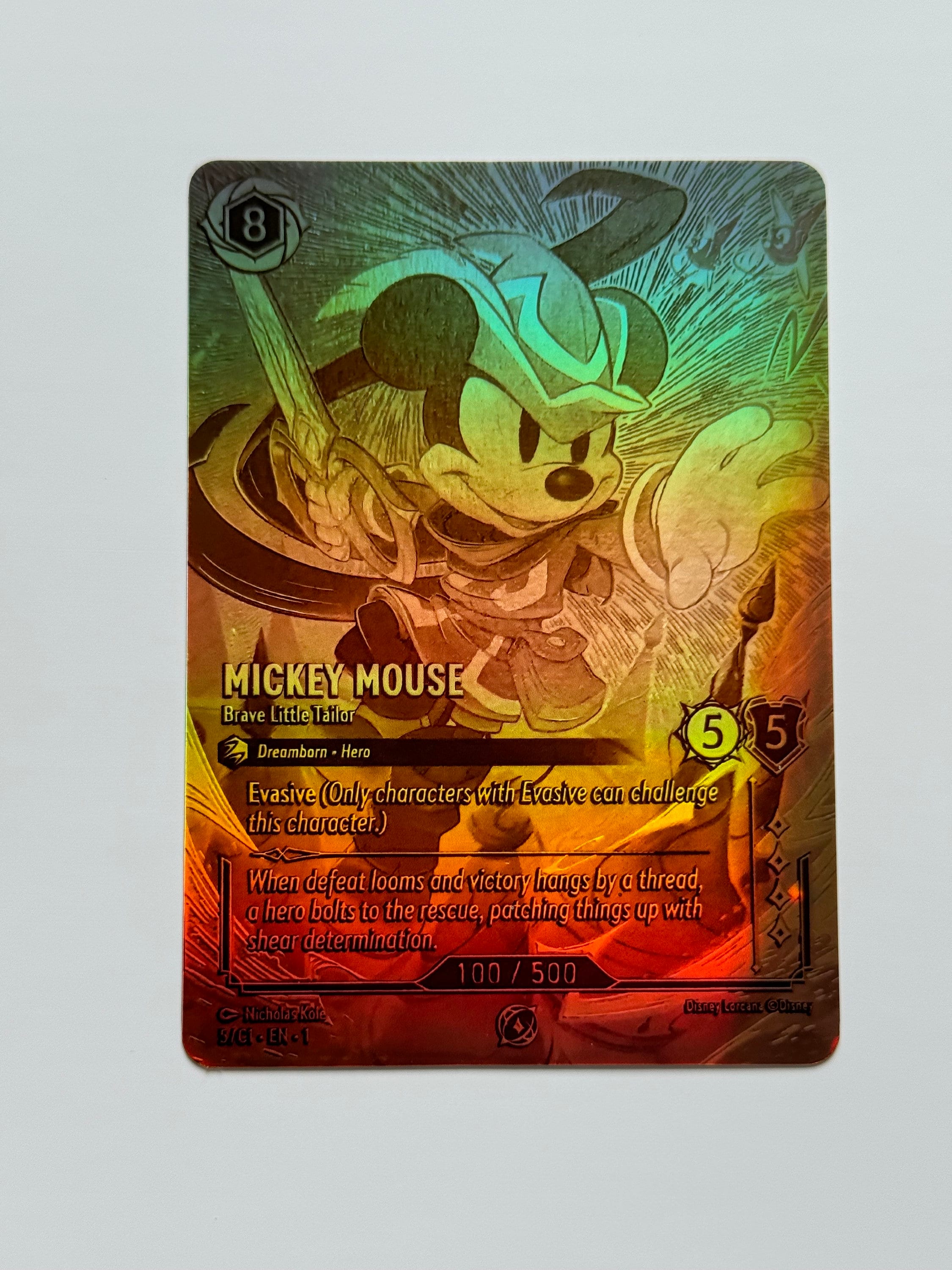 Mickey Mouse Brave Little Tailor Championship GOLD Lorcana Proxy
