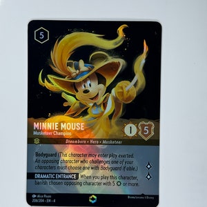 Minnie Mouse Musketier Champion (Alt Art) Lorcana Proxy/Orica, Common/Holo