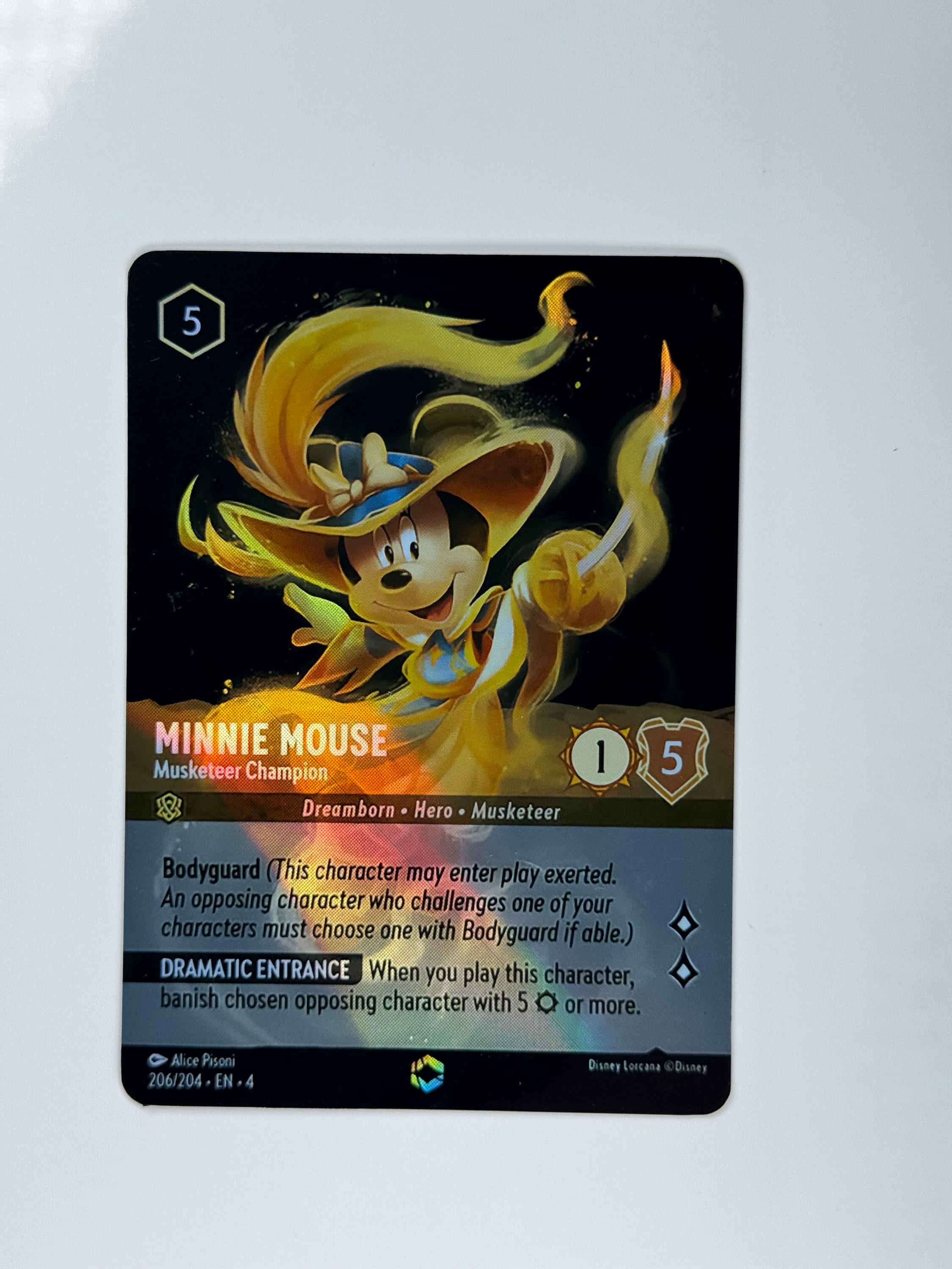 Minnie Mouse Musketeer Champion (alt Art) Lorcana Proxy/orica
