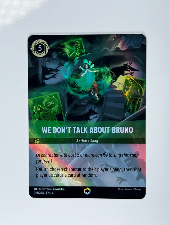 lorcana bruno card Lorcana TCG We Dont Talk About Bruno 213/204 4th Chapter Holo Mint – True  Believers Gaming and Collectibles main image 0