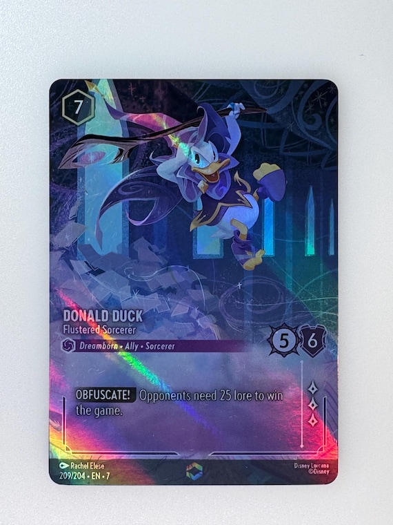 Donald Duck Flustered Sorcerer (alt Art) Lorcana Proxy/orica ENG/FRE - Etsy