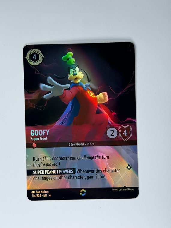 Goofy Super Goof (alt Art) Lorcana Proxy/orica, Common/holo - Etsy