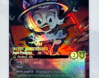 Webby Vanderquack - Junior Prospector (Enchanted) Lorcana Proxy/Orica WITW
