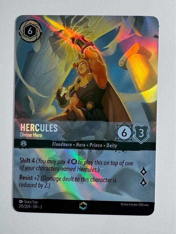 Hercules Divine Hero (alt Art) Lorcana Proxy/orica, Common/holo - Etsy Hercules Divine Hero (alt Art) Lorcana Proxy/orica, Common/holo - Etsy