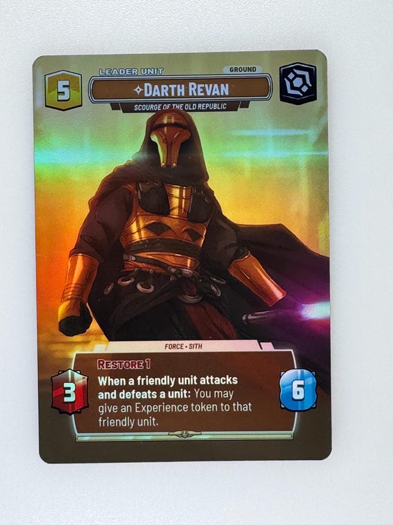 star wars holographic cards and the highest quality stock and finishes Star Wars Unlimited Label Sticker
