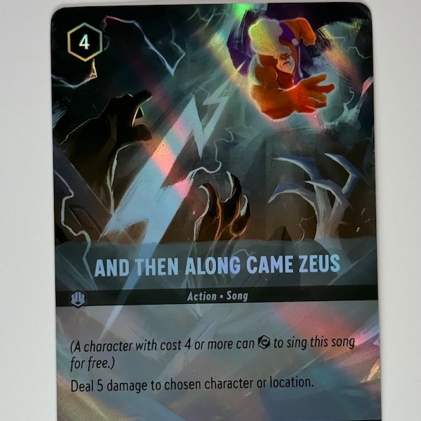 And Then Along Came Zeus (Alt Art) Lorcana Proxy/Orica, Common/Holo