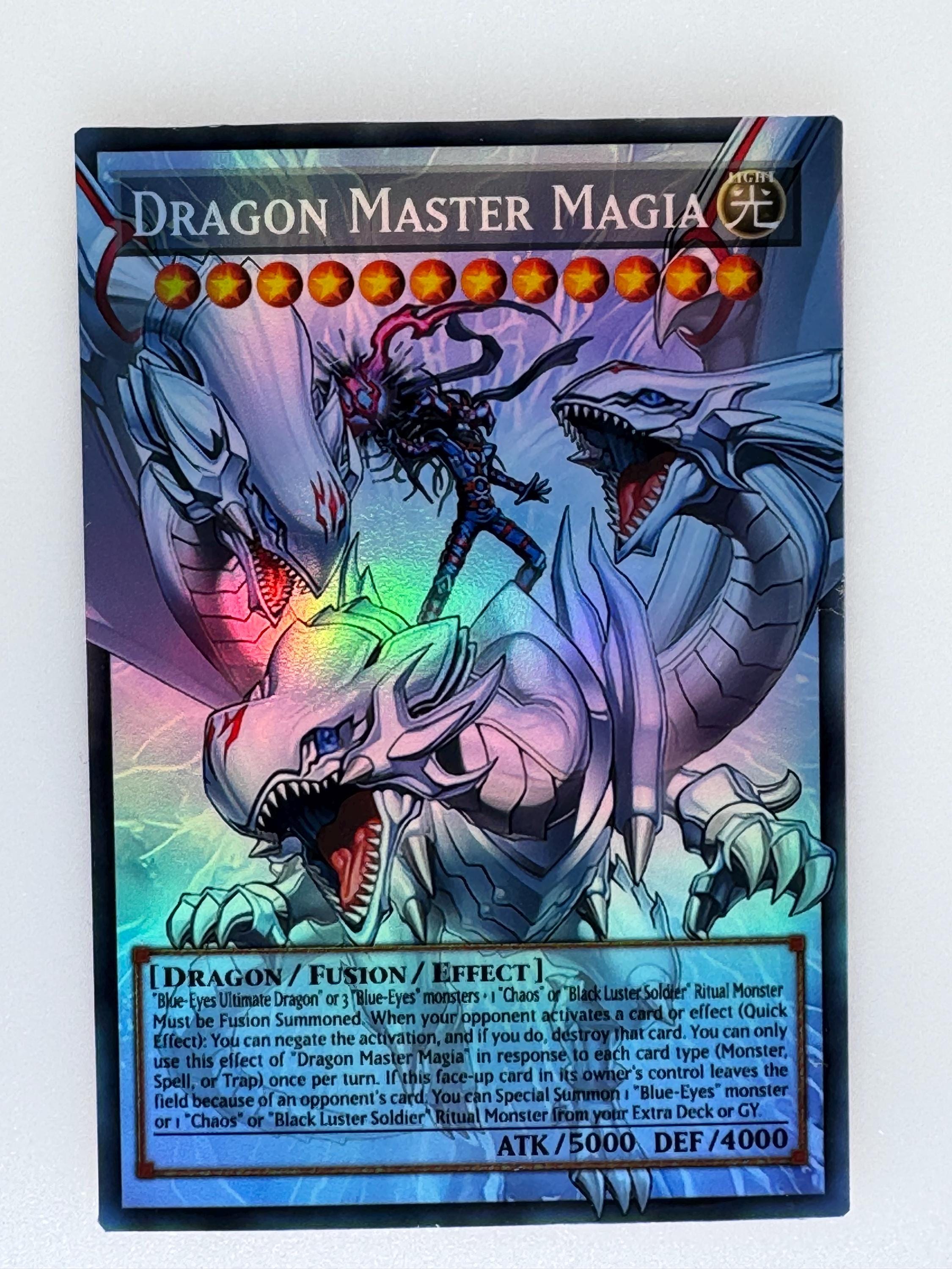 yugioh card dragon master knight   the Ultimate Fusion of Legends  Description: Dragon Master Knight is a colossal Fusion Monster born from pure nostalgia and raw powercombining Black Luster Soldier and Toy Products from Sachin Products Dragon Master Magia Proxy/orica FULL