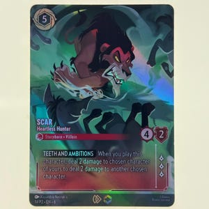 Scar Herzloser Jäger (Alt Art) Promo Lorcana Proxy/Orica