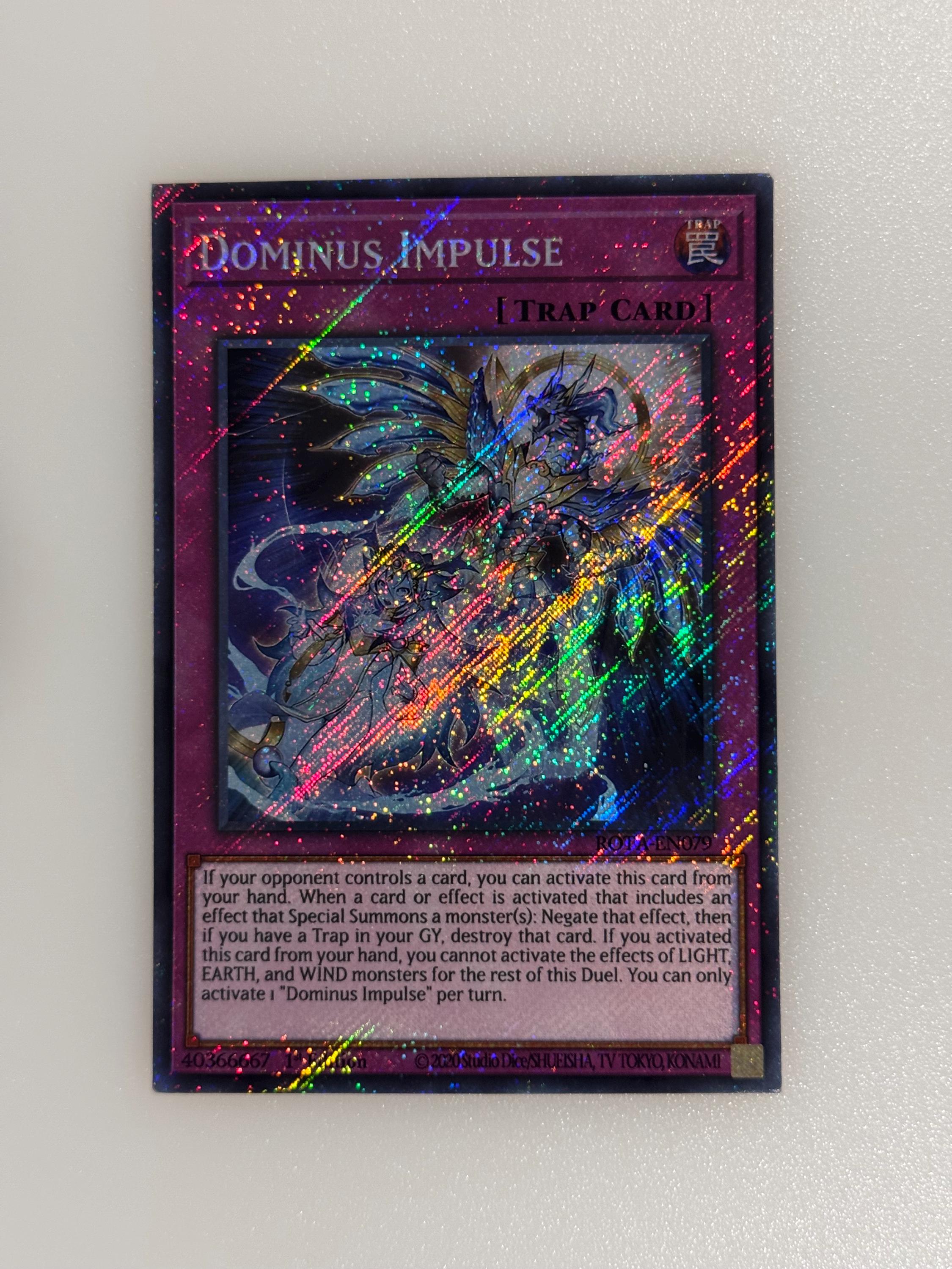 yugioh dominus cards YuGiOh Trading Card Game Doom of Dimensions Single Card Starlight Rare Dominus Spiral DOOD-EN079