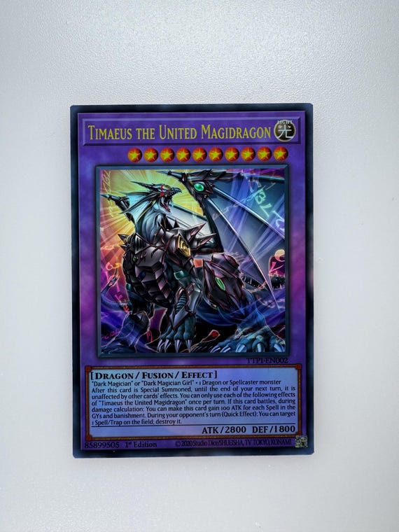 yugioh timaeus dragon card YU-GI-OH! - Eye of (DRLG-EN005) - Dragons of Legend - 1st Edition Oh trading and collectible card game (TCG/CCG) Timaeus the United Magidragon Proxy/orica