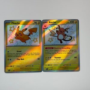 Shiny Pikachu, Raichu Paldean destins Proxy/Orica, Holo