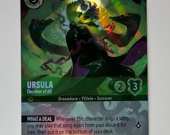 Ursula Deceiver of All (Alt Art) Lorcana Proxy/Orica, Common/Holo