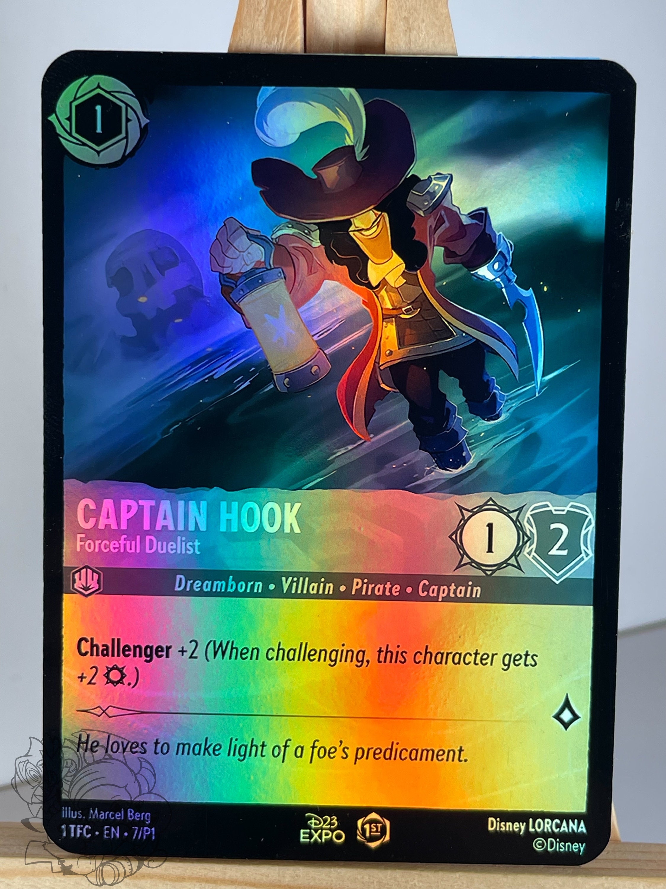 Captain Hook Forceful Duelist Lorcana Proxy/orica, Common/holo 