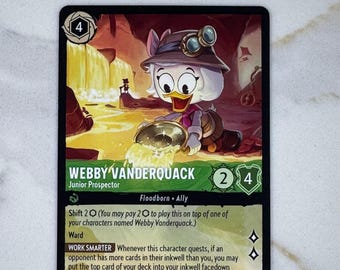 Webby Vanderquack - Junior Prospector Lorcana Proxy/Orica WITW