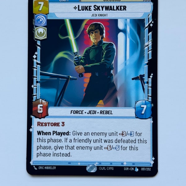 Luke Skywalker Jedi Knight SOR Proxy/Orica, Common/Holo (HyperSpace)