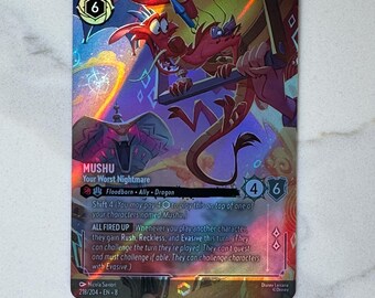 mushu lorcana card Mushu - Your Worst Nightmare (Enchanted) main image 1