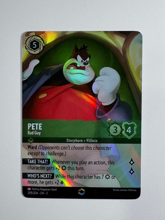 Pete Bad Guy (Alt Art) Lorcana Proxy/Orica, Common/Holo