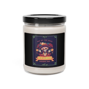dia de los muertos, día de los muertos Vela de soja perfumada, 9oz