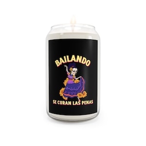 dia de los muertos, vela del día de muertos, 13.75oz