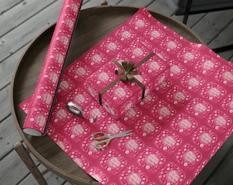 Custom Pink Christmas Wrapping Paper: Festive Gift Wrap