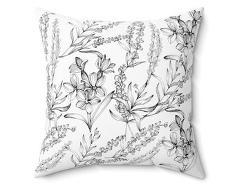 Black and white Square Pillow