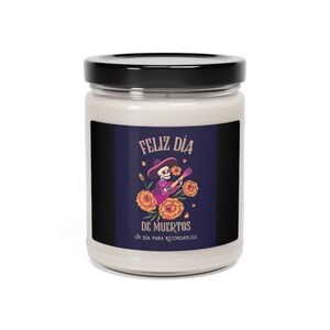 dia de los muertos, día de los muertos Vela de soja perfumada, 9oz
