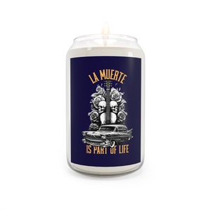 dia de los muertos, vela del día de muertos, 13.75oz