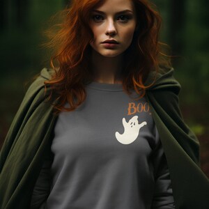 simple Boo ghost halloween unisex Crewneck Sweatshirt