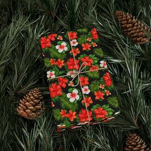 Christmas Gift Wrap | Hawaiian christmas Wrapping Paper | Gift Wrapping Paper | Made In Usa | Hawaiian wrapping paper