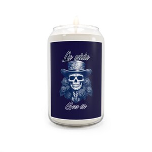 dia de los muertos, vela del día de muertos, 13.75oz