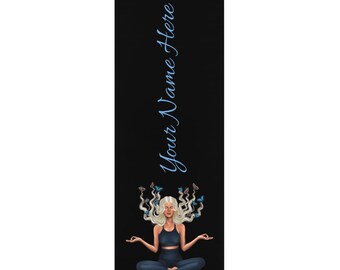 Custom Printed Yoga Mat: Black Rubber, Anti-Slip