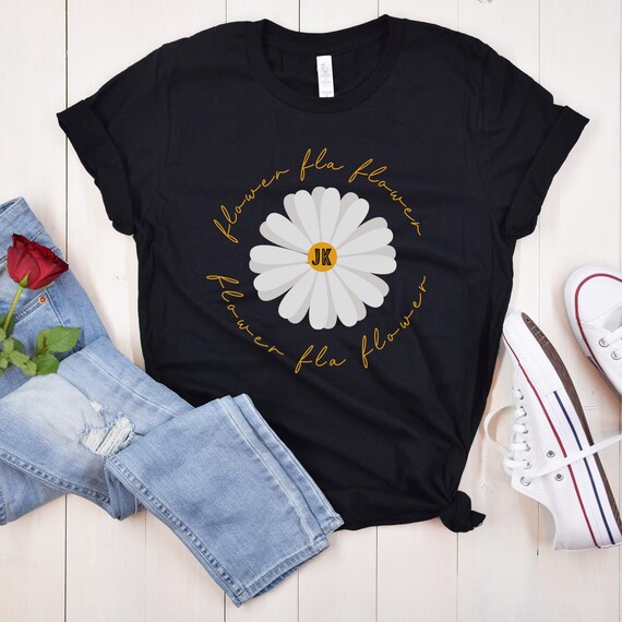 BTS Jungkook Flower T shirt JK Bts Flower Tshirt for Fans Bangtan JK Flower Tee for Bts Fans Jungkook Flower Shirt Gift Etsy