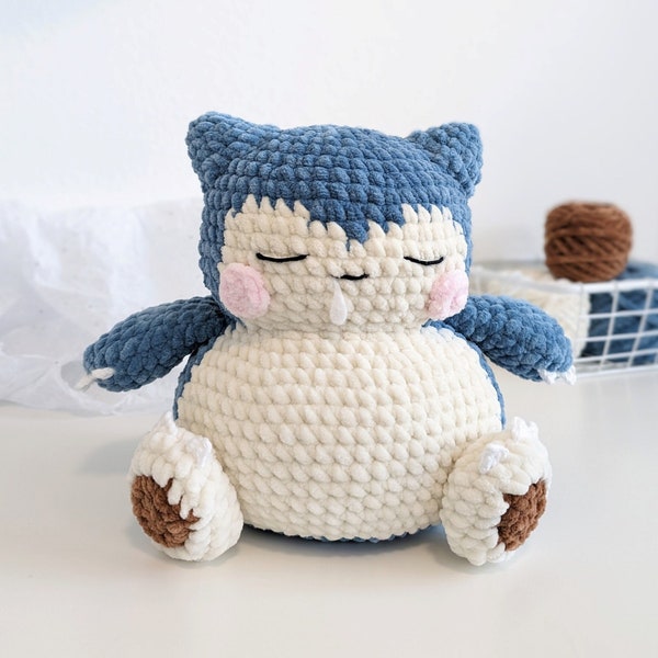 Monstrinho Sonolento | Padrão de Crochê Amigurumi | Arquivo Digital