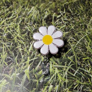 Harz Abzeichen I Persönliche Geschenke I Gänseblümchen Jolie I Süße Ausweisrolle I Personalisierte Ausweisrolle I ID-Abzeichen I Glitzer I Schüler I Geschenke