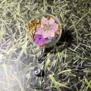Abzeichen-Rollen aus Kunstharz, personalisierte Geschenke, Abzeichen-Rollen mit Blumen, niedliche Abzeichen-Rollen, individuelle Abzeichen-Rollen, Ausweis-Abzeichen, Glitzer, Studenten, Geschenke