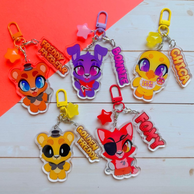 Funatics Keychain FNAF Keychains | Five Night’s at Freddy’s Inspired Accessory With ...