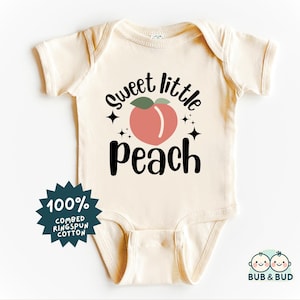 Sweet Little Peach Baby Bodysuit - Cute Infant Outfit - Adorable Newborn Onesie - Baby Gift - Trendy Southern Baby Clothes