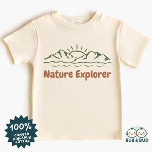 Nature Explorer Kids T-Shirt - Toddler Adventure Tee - Outdoor Baby Outfit - Cute Hiking Shirt - Forest Camp Shirt for Boys and Girls