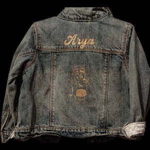 Kids personalised denim jacket