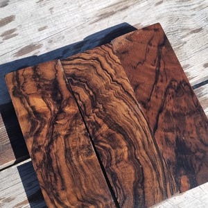Walnut Burl Knife Handle Blanks: Unstabilized Wood, Turkish Walnut (3 pcs Lot, W-03)