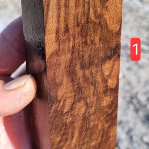 Stabilized Walnut Burl Wood Blank: Knife Handle Scale (15x5x3 cm)