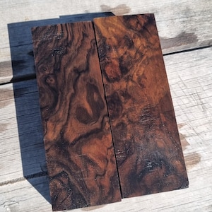 Walnut Burl Wood Knife Handle Blanks: Unstabilized Woodworking Lot