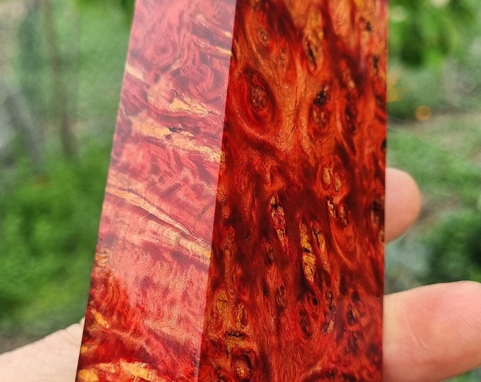 Stabilized Amboyna Burl Wood, Knife Scale , Knife Handle Knife Block A ...