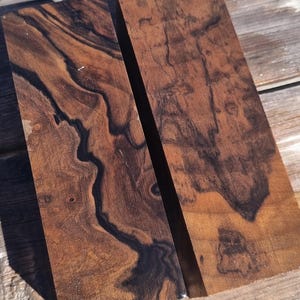 Walnut Burl Wood Knife Handle Blanks: Unstabilized Turkish Wood, 2-Piece Lot