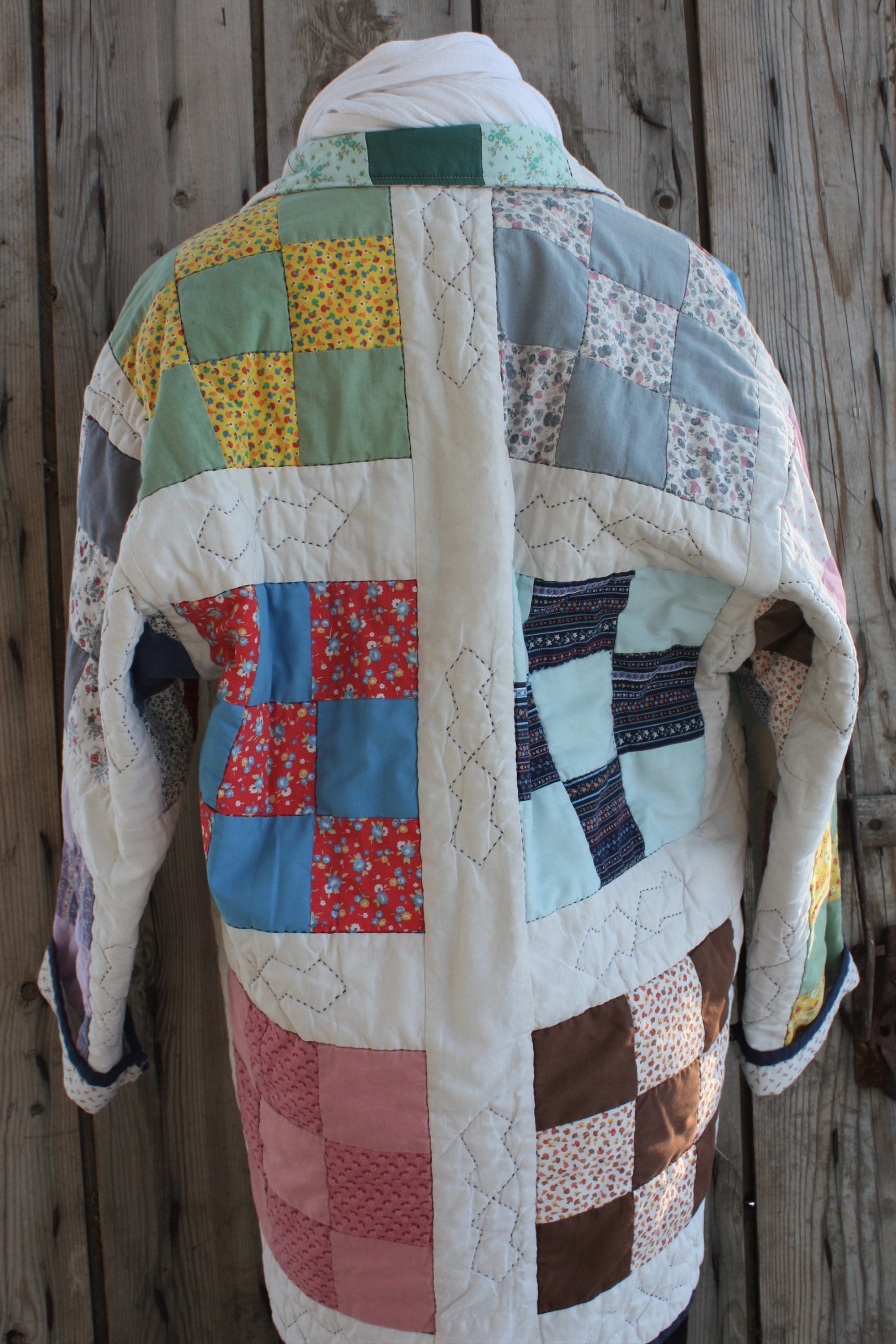 Vintage Women's Patchwork Quilt Coat Upcycled/ Handmade - Etsy