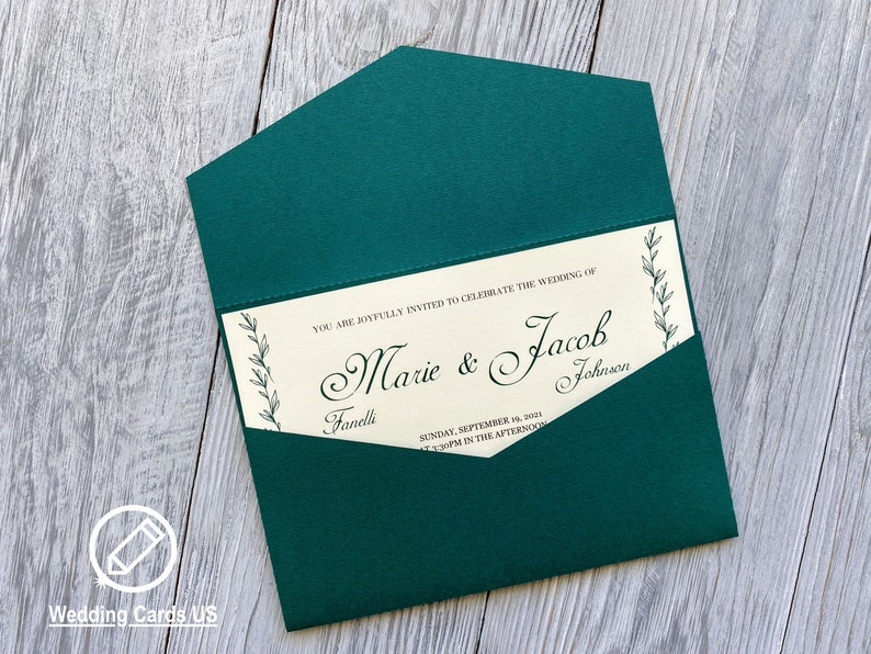 Simple Classic 5x7 Pocketfold Invitation Envelope Svg Template Etsy