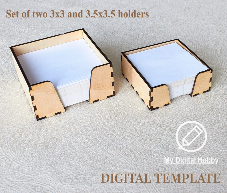 Set of Sticky Note Holders Svg Template of Post It Note Etsy