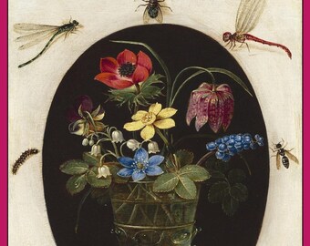 Clara Peeters Flowers & Insects Still Life Note Card | Art from the National Gallery of Art