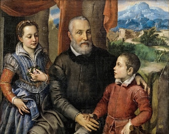 Sofonisba Anguissola Family Portrait Note Card | Art from Nivaagaards Malerisamling