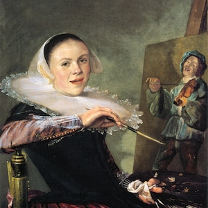 Tarjeta de autorretrato de Judith Leyster / Arte de la Galería Nacional de Arte